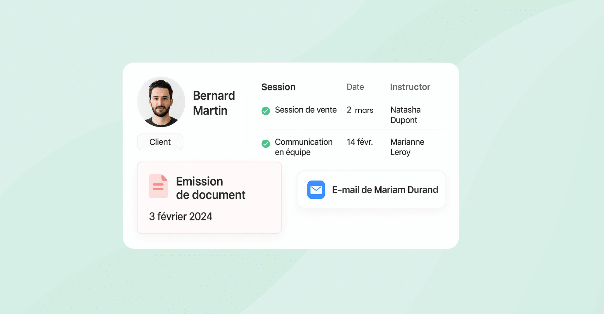 Historique des formations par apprenant