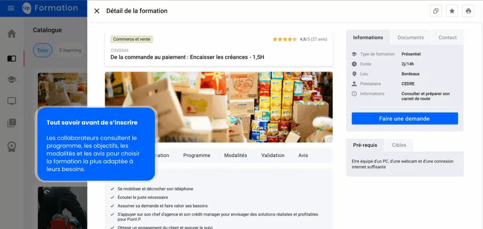 Fiche de formation détaillée