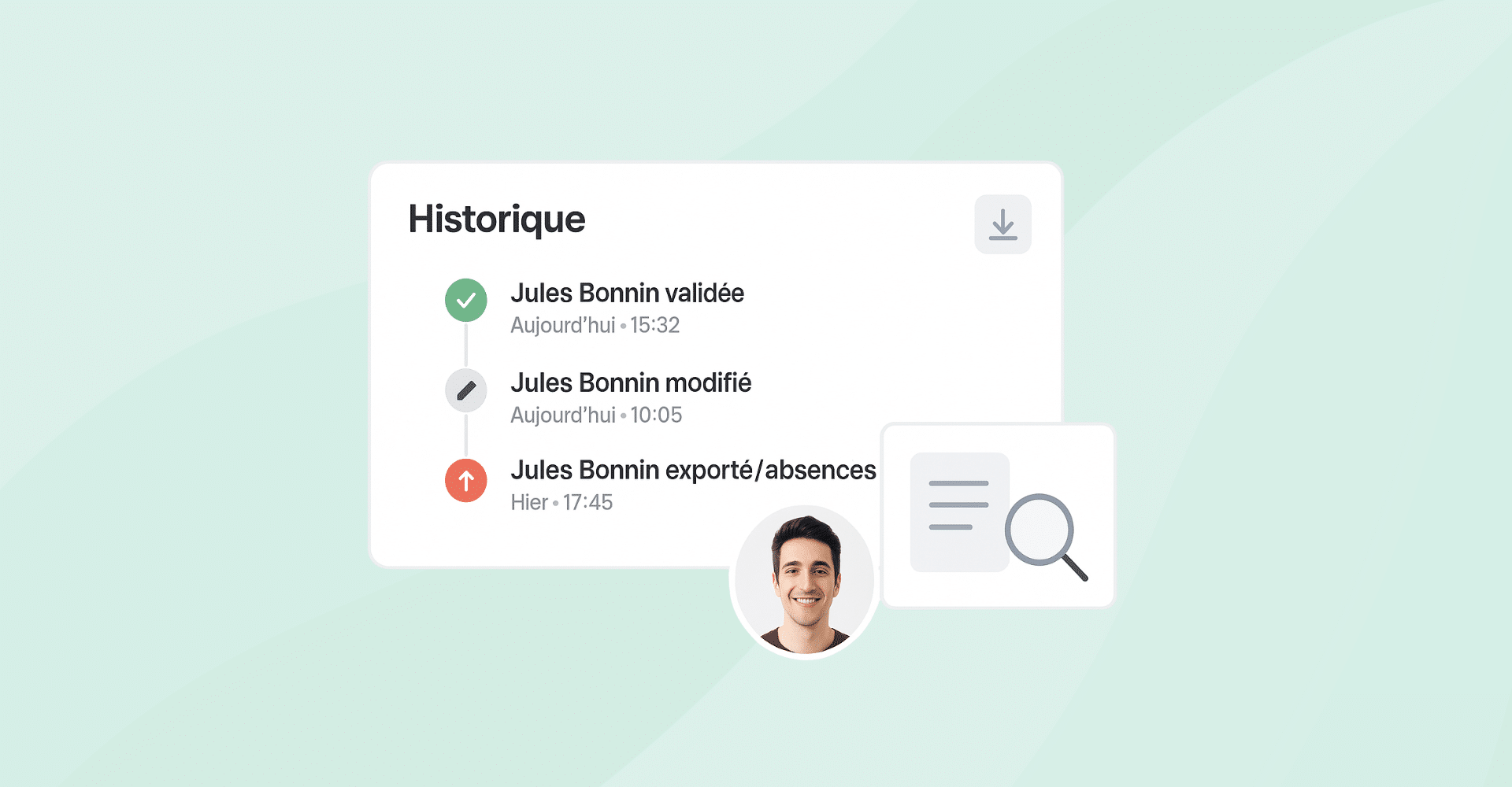 Conserver l'historique des variables de paie saisies, validées et transmises à la paie