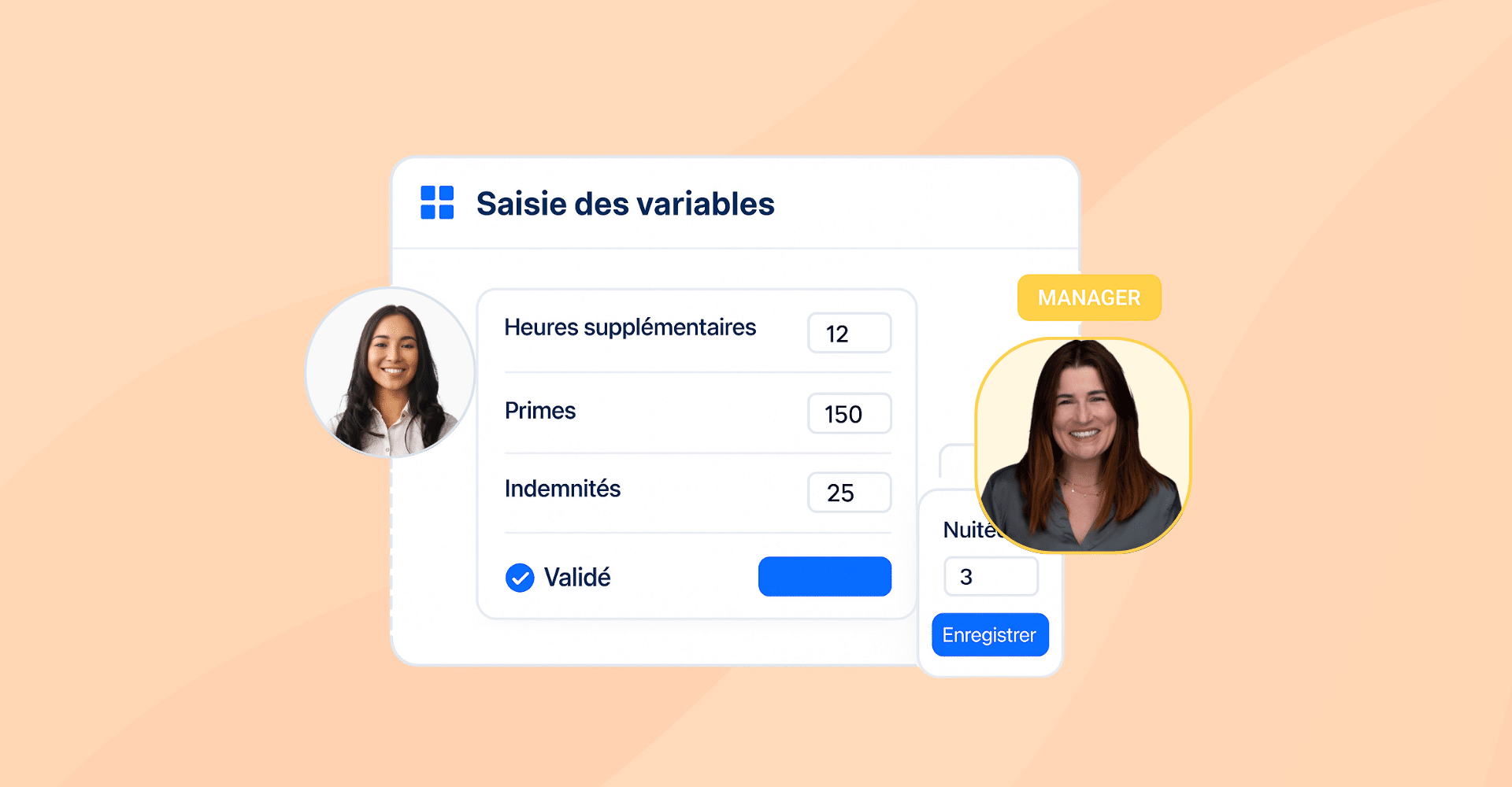 Saisir les variables de paie