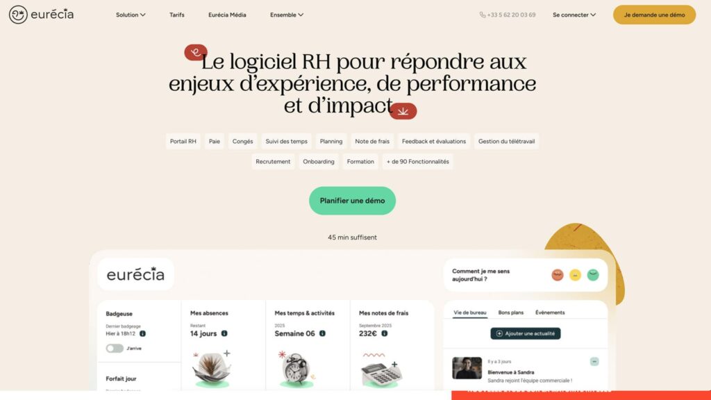 Eurécia logiciel SIRH des PME