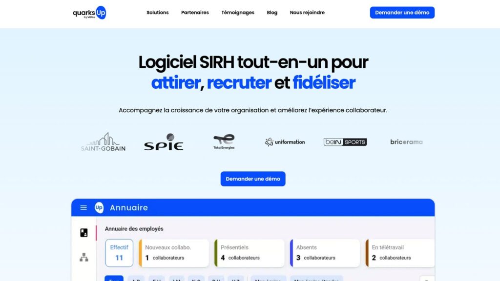quarksUp - n°1 du classement des meilleurs logiciels SIRH 2026