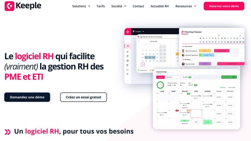 Keeple, logiciel RH qui gère absences et congés